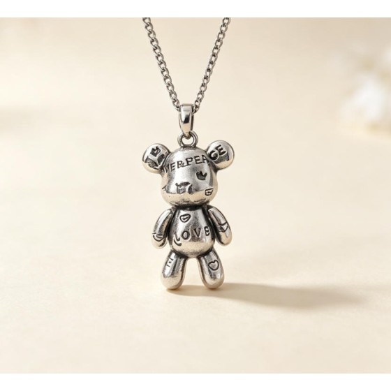 Cute Teddy Bear Necklace Love Charm Jewelry Gift for Her Special Moments