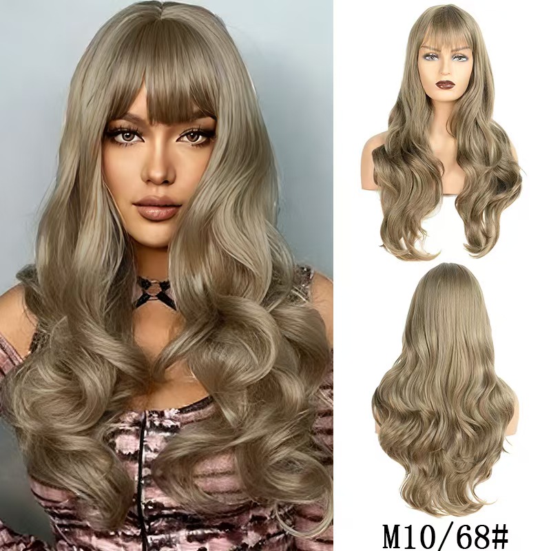 Lace Front Wig Ombre Blonde Layered Wave Synthetic